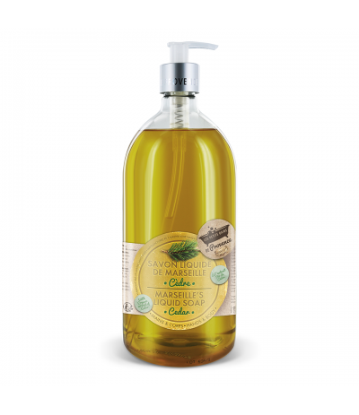 Savon liquide Cèdre 1L Les Petits Bains de Provence Savon liquide Cèdre 1L Les Petits Bains de Provence