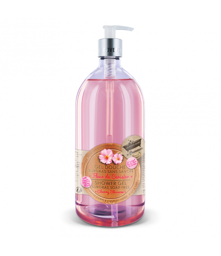 Gel douche Fleur de Cerisier 1L Les Petits Bains de Provence