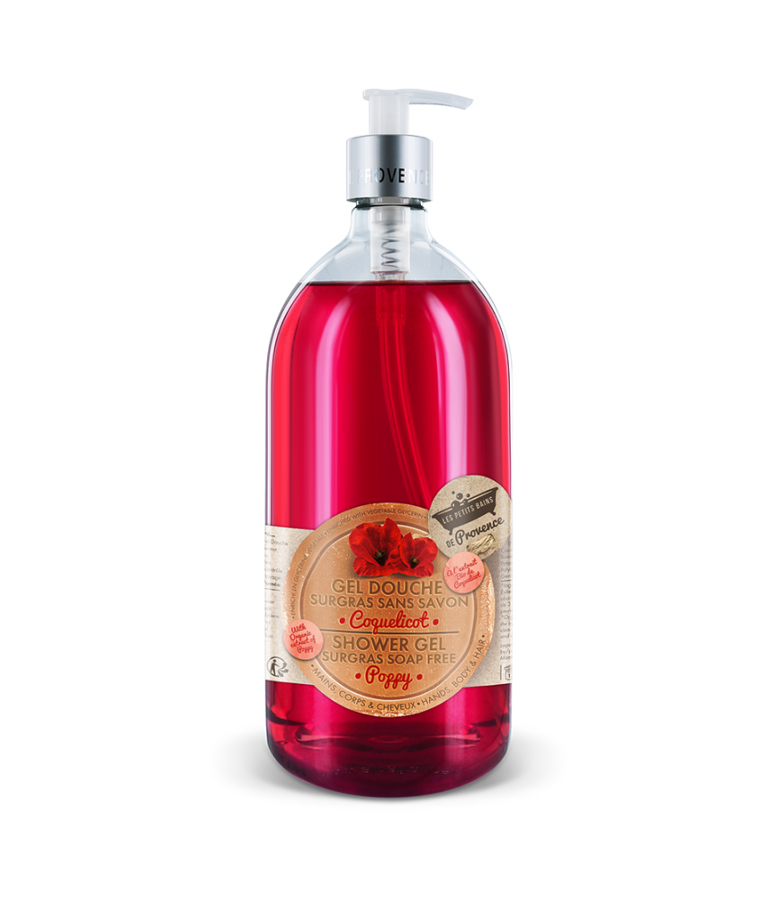 Gel Douche Coquelicot 1L Les Petits Bains de Provence Gel Douche Coquelicot 1L Les Petits Bains de Provence
