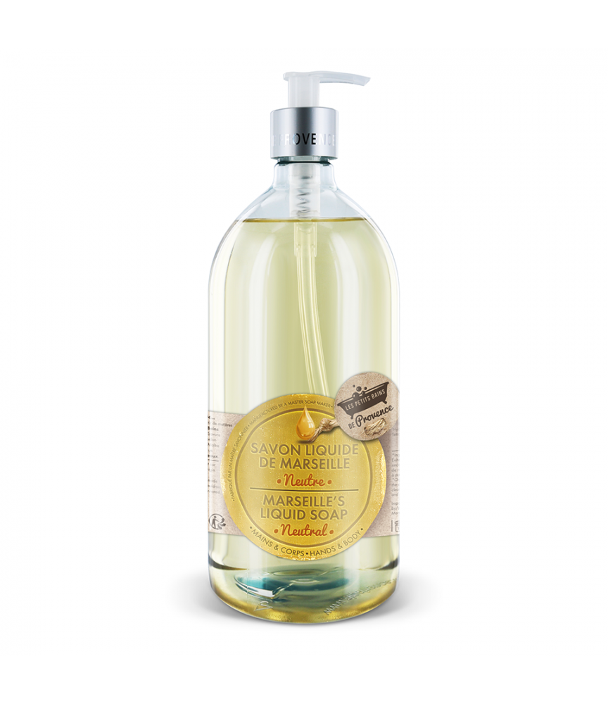 Savon liquide Neutre 1L Les Petits Bains de Provence Savon liquide Neutre 1L Les Petits Bains de Provence