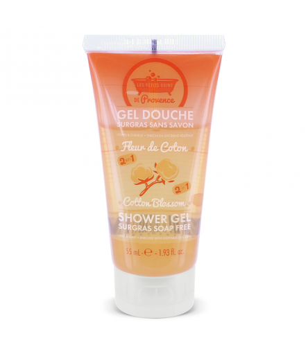 Gel douche Fleur de Coton 55 ml Les Petits Bains de Provence