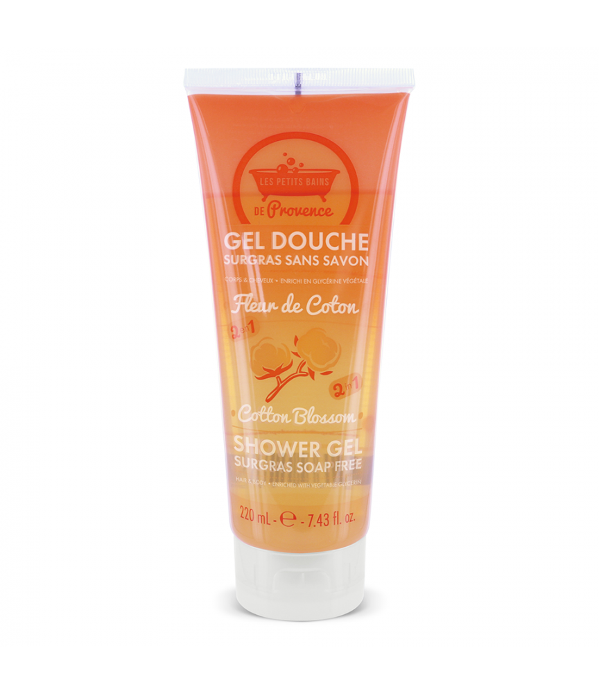 Gel douche Fleur de Coton 220 ml Les Petits Bains de Provence Gel douche Fleur de Coton 220 ml Les Petits Bains de Provence
