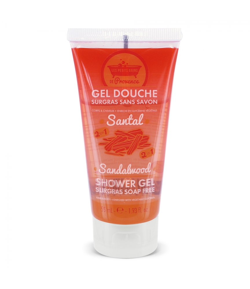 Gel douche Santal 55 ml Les Petits Bains de Provence