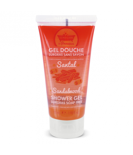 Gel douche Santal 55 ml Les Petits Bains de Provence