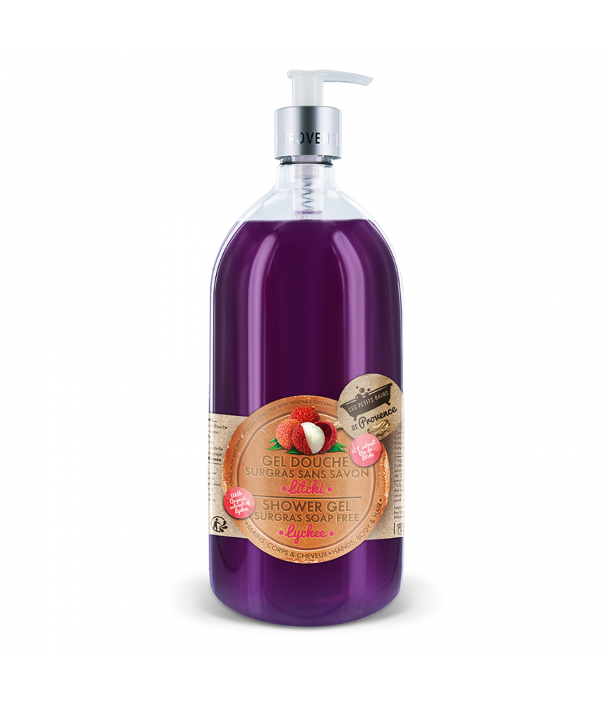 Gel douche Litchi 1L Les Petits Bains de Provence