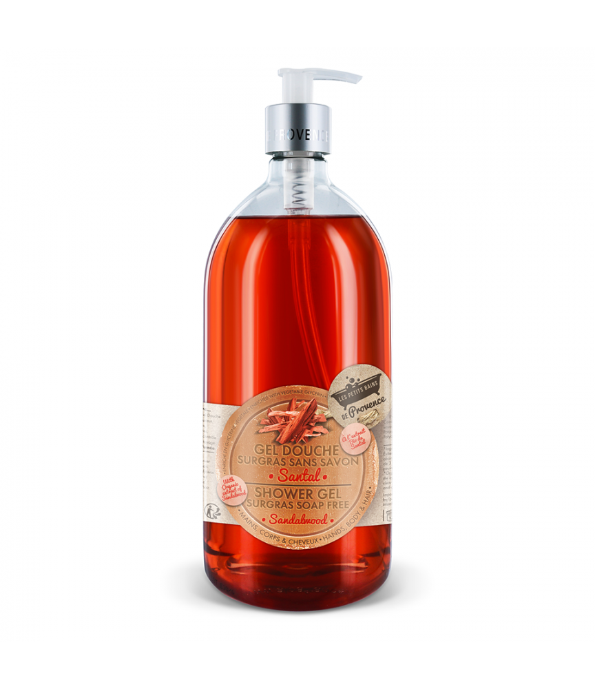 Gel douche Santal 1L Les Petits Bains de Provence