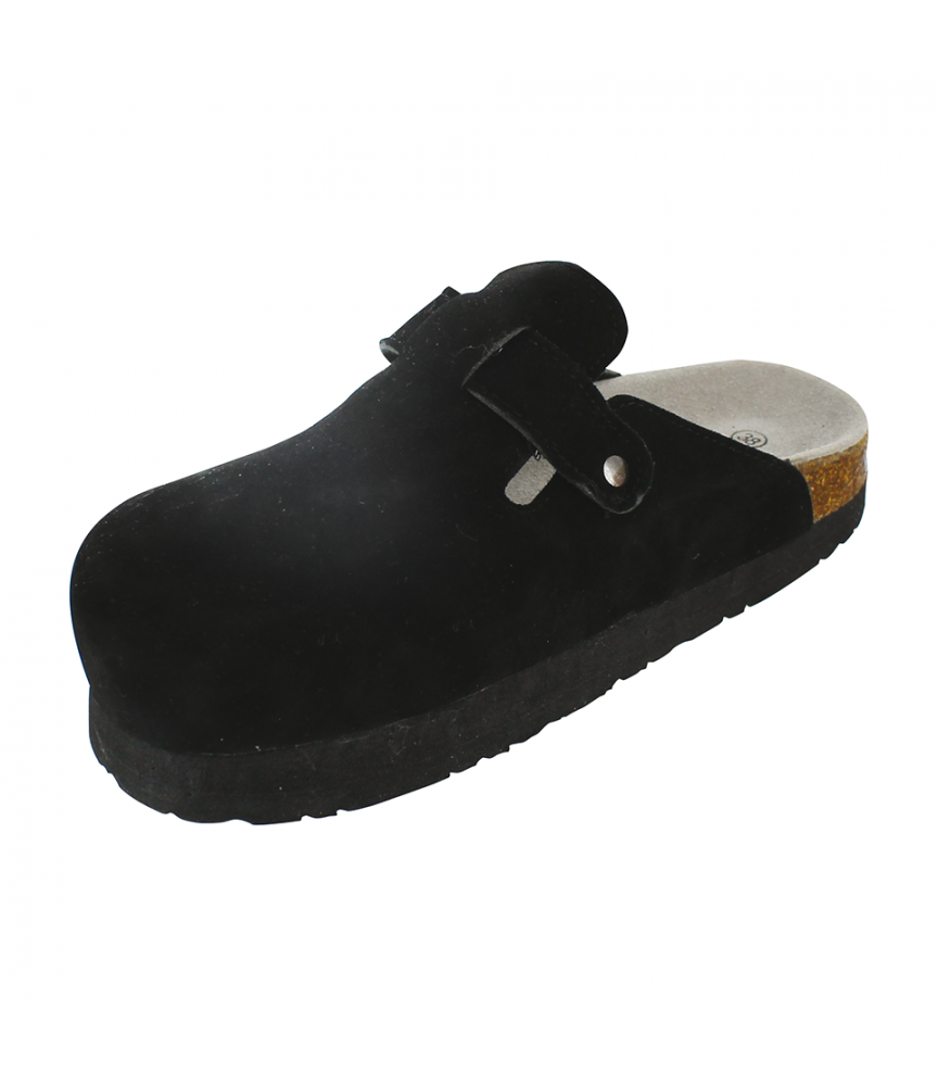Sabot Daim Silhouette Confort Noir Sabot Daim Silhouette Confort Noir