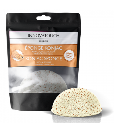 Eponge Konjac aux coquilles de Noix Innovatouch Cosmetic