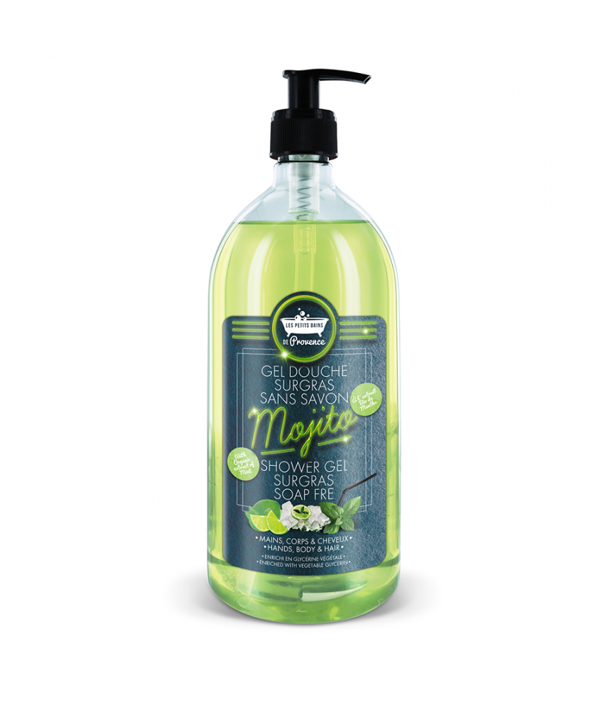 Gel Douche Cocktail Mojito 1 Litre Les Petits Bains de Provence Gel Douche Cocktail Mojito 1 Litre Les Petits Bains de Provence