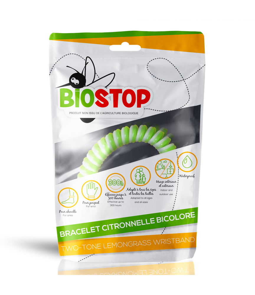 Bracelet citronnelle bicolore Biostop