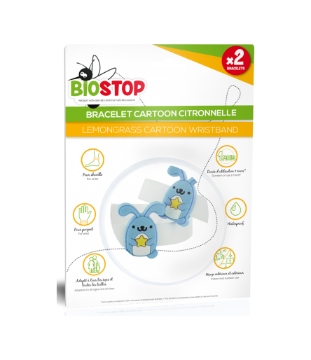 Bracelets cartoon citronnelle Lapin Biostop