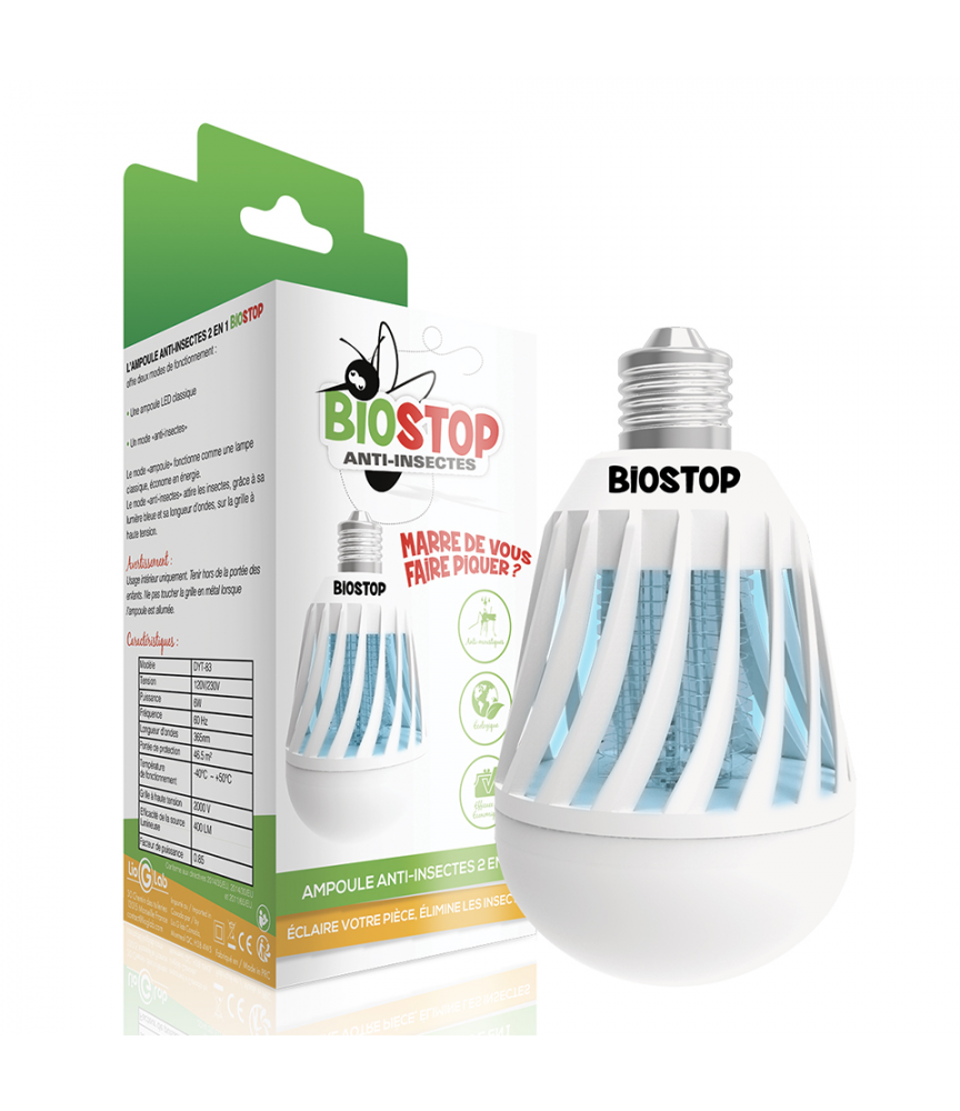 Ampoule anti-insectes 2 en 1 DYT-83 Biostop