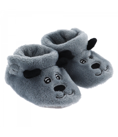 Chaussons d'intérieur 6-12mois Chien Gris BabyOops