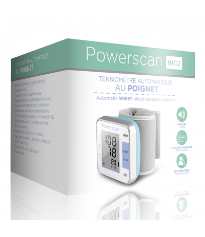 Tensiomètre automatique au poignet W02 Powerscan