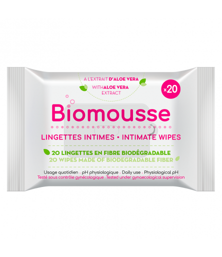 Lingettes intimes x20 Biomousse