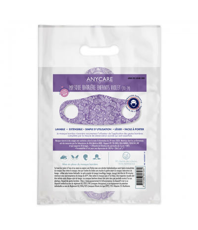 Masque Barrière Enfants Violet Anycare