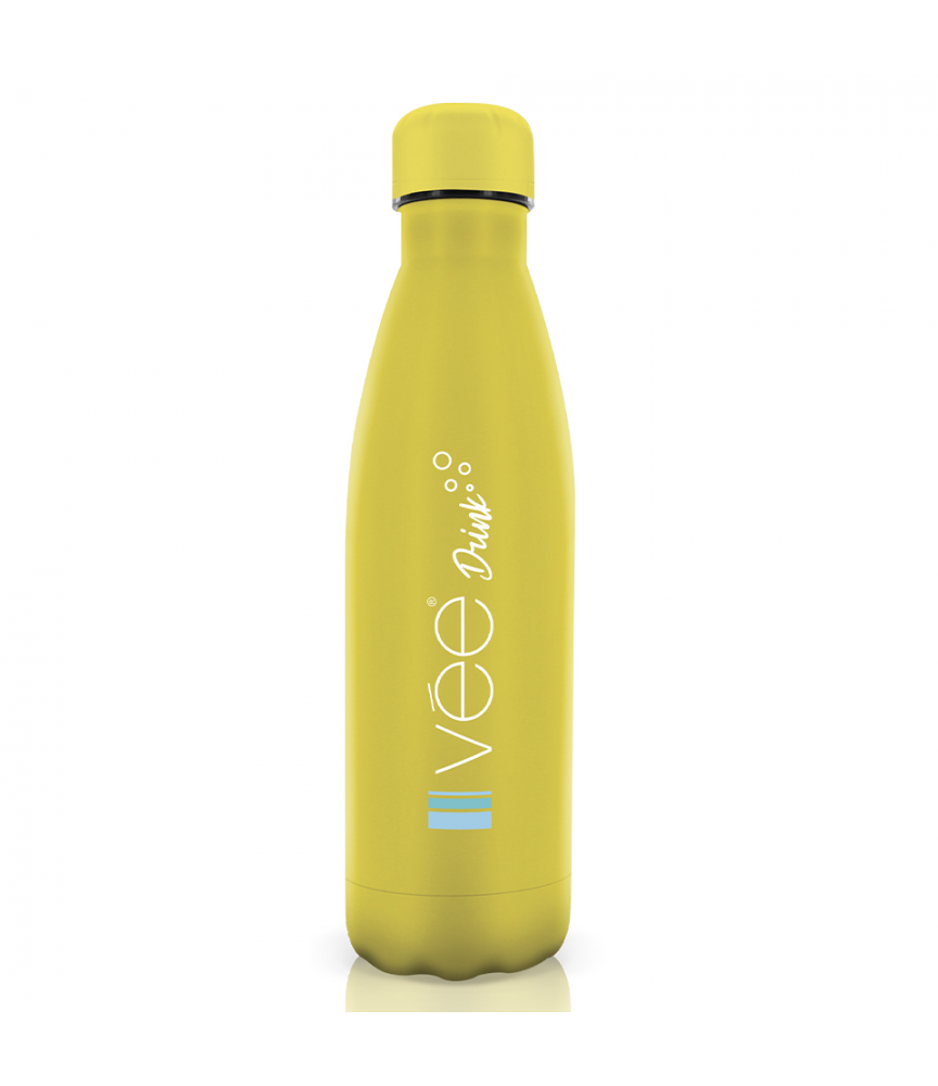 Bouteille Isotherme Jaune Vée Drink 500ml - couleur jaune - gourde écologique - bouteille isotherme