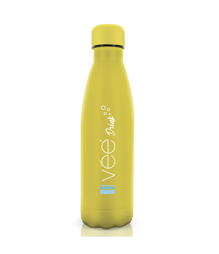 Bouteille Isotherme Jaune Vée Drink 500ml - couleur jaune - gourde écologique - bouteille isotherme