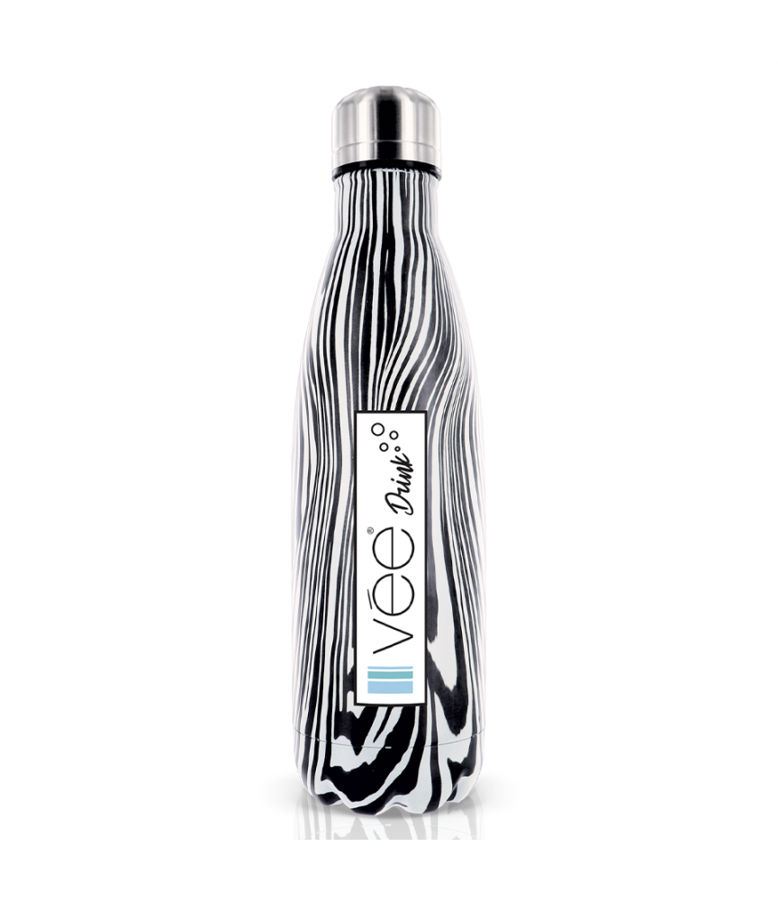 Bouteille Isotherme Zèbre Vée Drink 500ml - gourde écologique - bouteille isotherme écologique