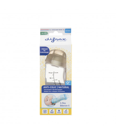 Difrax Set Cadeau Bébé Garçon 1 biberon S-Natural 170 ml 1 doudou