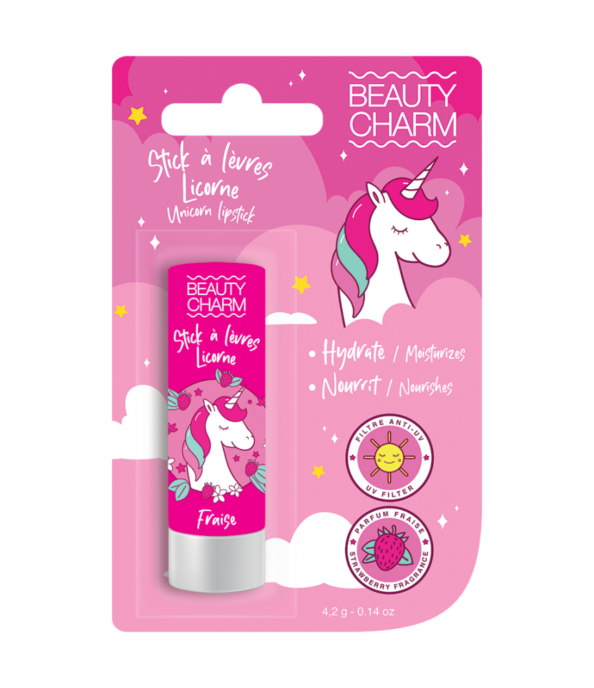 Stick à lèvres Enfants Licorne Fraise Beauty Charm