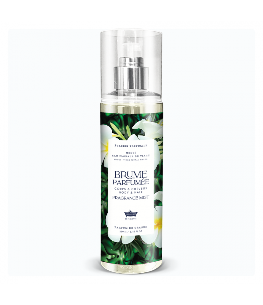 Brume Parfumée Monoï Eau florale de Tiaré 250ml - Les Petits Bains de Provence