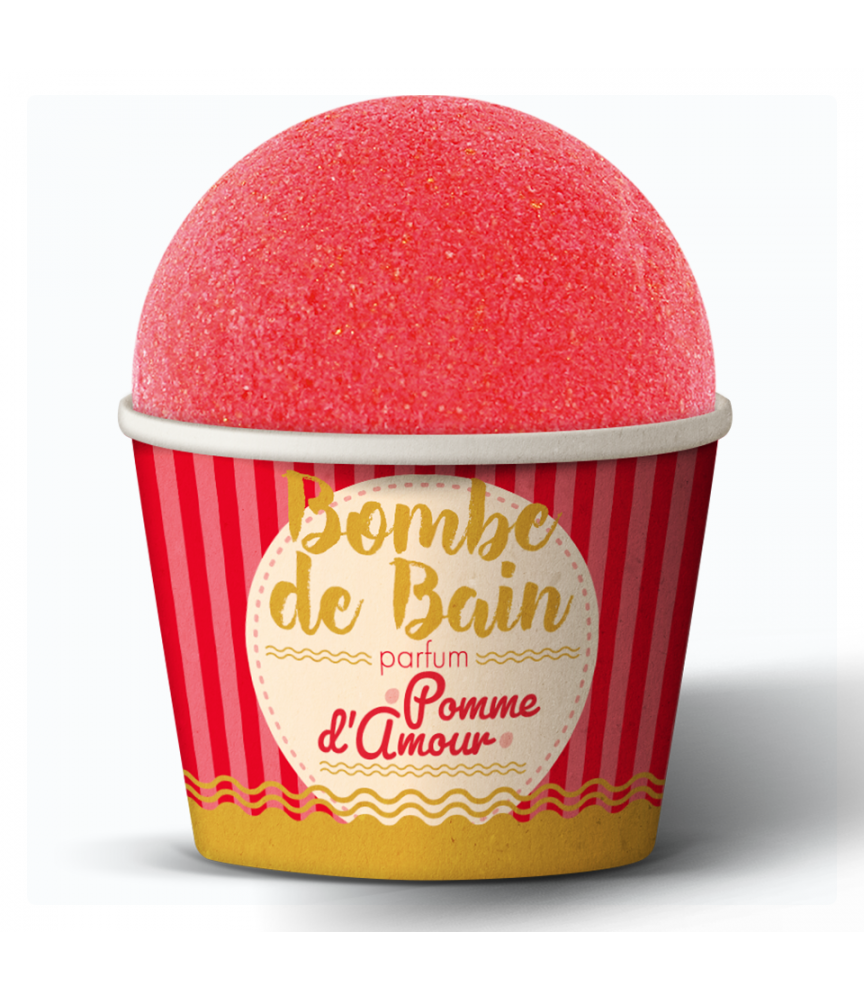 Bombe de Bain Pomme d'Amour 115 g - Les Petits Bain de Provence