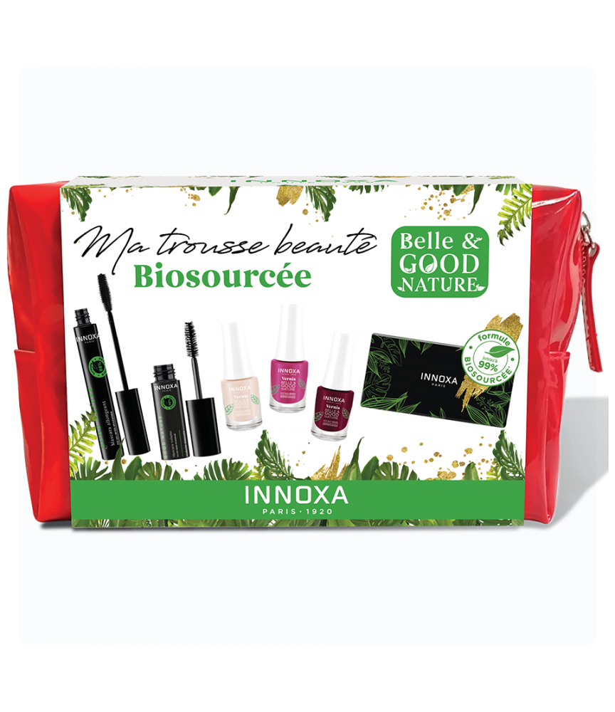 Idée cadeau Originale Une trousse Beauté Maquillage Innoxa Biosourcée Belle & Good Nature