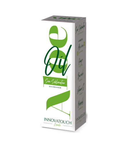 Boite aloe Oil Innovatouch Cosmetic. Soin sublimateur de la peau. Efficace sur l'apparence des cicatrices et des vergetures