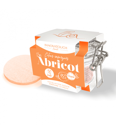 Cotons Imprégnés Abricot - 50 pads - Soin bonne mine - Innovatouch Cosmetic