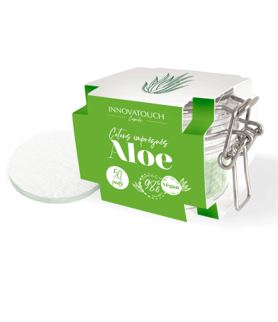 Cotons Imprégnés Aloe Vera - 50 pads - Innovatouch Cosmetic