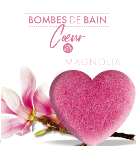 Bombe de Bain Cœur Magnolia 80g - Les Petits Bain de Provence