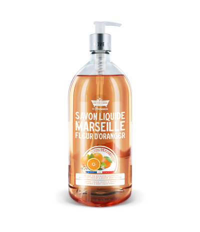 Savon liquide Fleur d'Oranger 1L Les Petits Bains de Provence