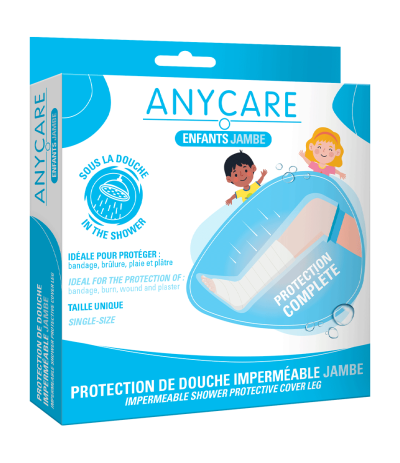 Protection de Douche Imperméable Enfants Jambe - Anycare