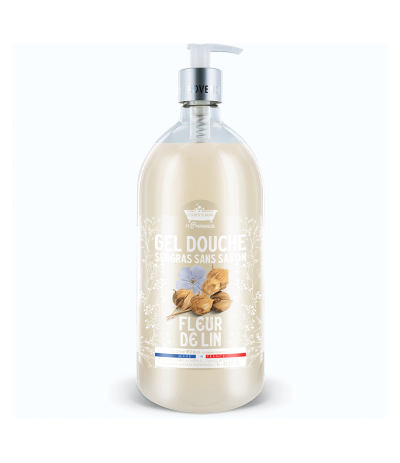 Gel douche 1L Fleur de Lin Les Petits Bains de Provence