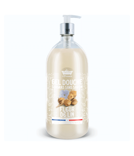 Gel douche 1L Fleur de Lin Les Petits Bains de Provence