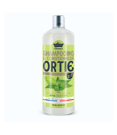 Shampooing 2en1 Ortie 700ml - Les petits Bains de Provence - cheveux gras