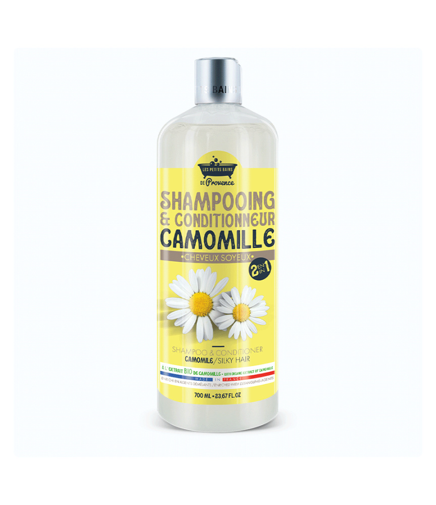 Shampooing 2en1 Camomille 700ml- Les petits Bains de Provence - pour des cheveux soyeux