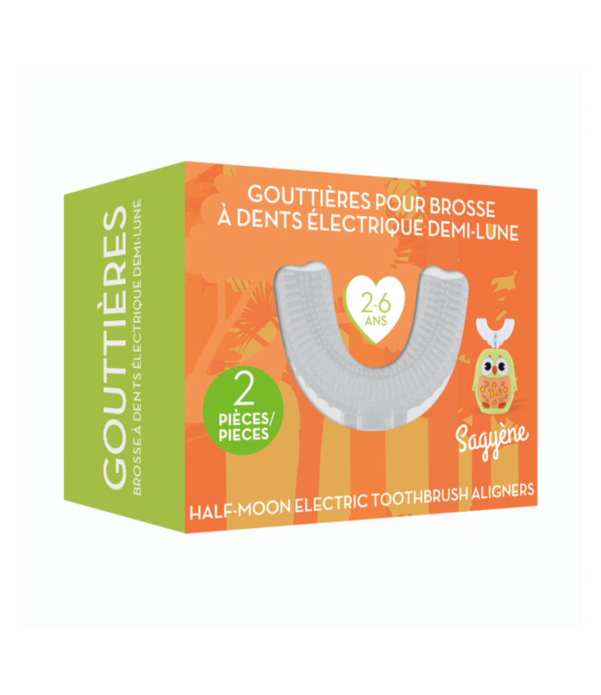 Recharge gouttières Brosse à Dents Chouette Demi-Lune 2 à 6ans - Sagyène Recharge gouttières Brosse à Dents Chouette Demi-Lune 2 à 6ans - Sagyène