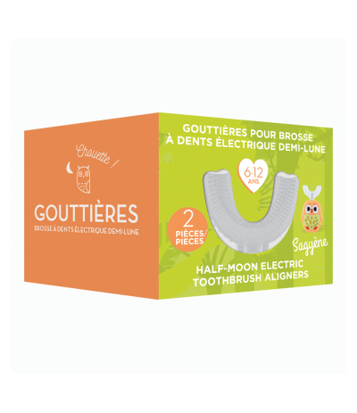 Recharge gouttières Brosse à Dents Chouette Demi-Lune 6-12 ans - Sagyène