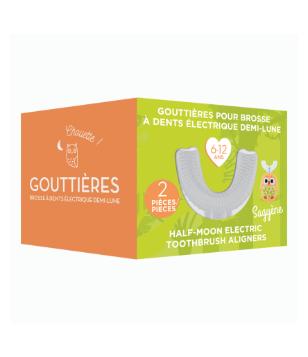 Recharge gouttières Brosse à Dents Chouette Demi-Lune 6-12 ans - Sagyène