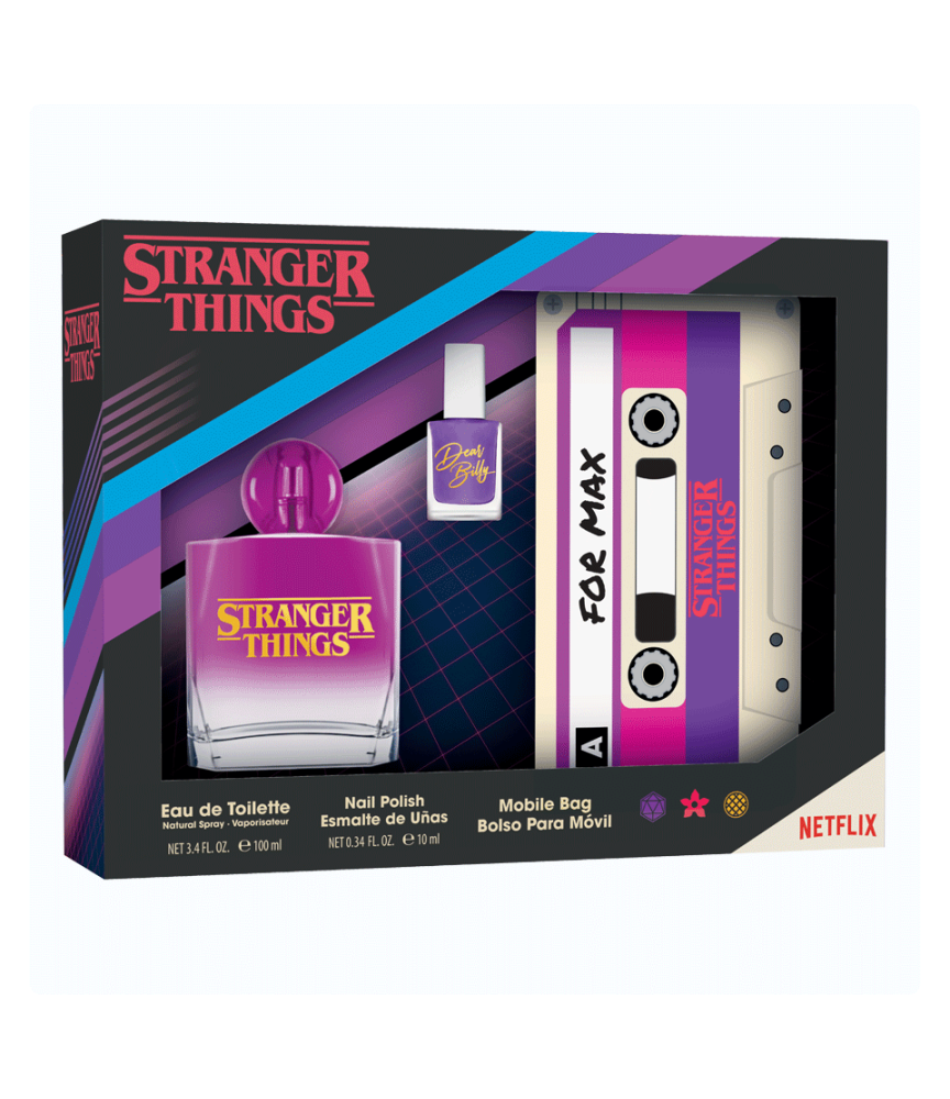 Coffret Stranger Things pour Fille - Pochette Téléphone, Vernis & Eau de  Toilette