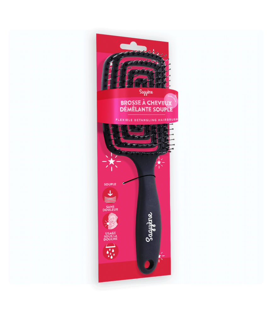 Brosse Démêlante Souple Sagyène - Confort & Style pour Tous Types de Cheveux