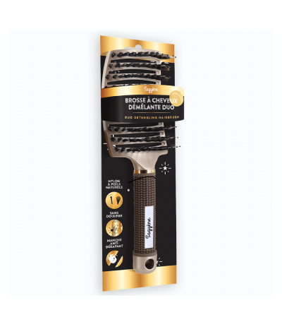 Brosse à Cheveux Démêlante Duo Gold Sagyène – Douceur et Style