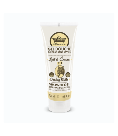 Gel douche 220 ml Lait d'ânesse - Les Petits Bains de Provence