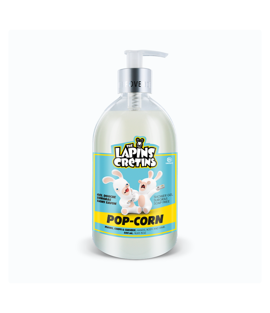 Gel douche 500ml - Pop Corn - Lapins Crétins