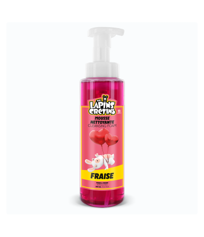 Mousse nettoyante 300 ml - Fraise - Lapins Crétins