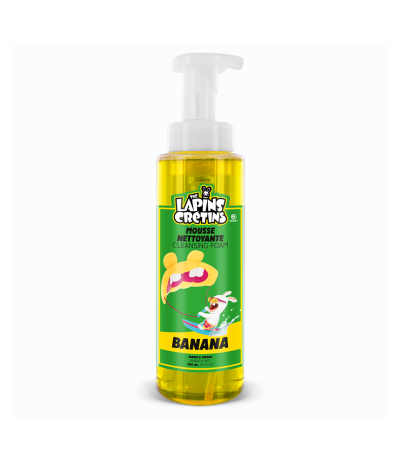 Mousse nettoyante 300 ml - Banane - Lapins Crétins