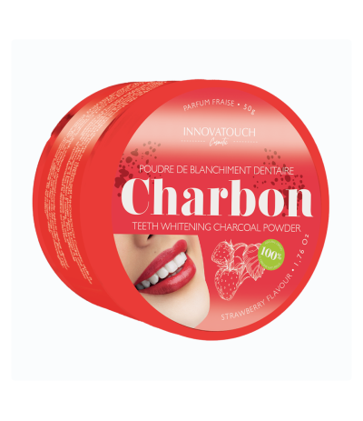 Poudre de blanchiment dentaire Fraise au charbon Innovatouch Cosmetic