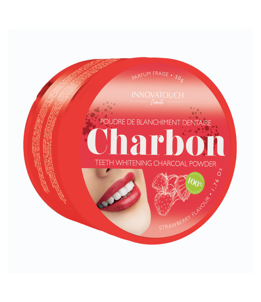 Poudre de blanchiment dentaire Fraise au charbon Innovatouch Cosmetic